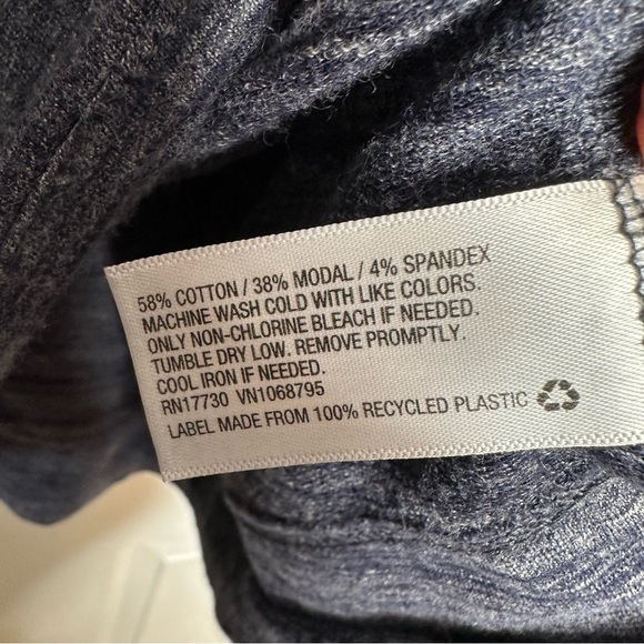 Merona Sweater Cowl Neck Blue & White Marled Size Medium - Picture 6 of 16